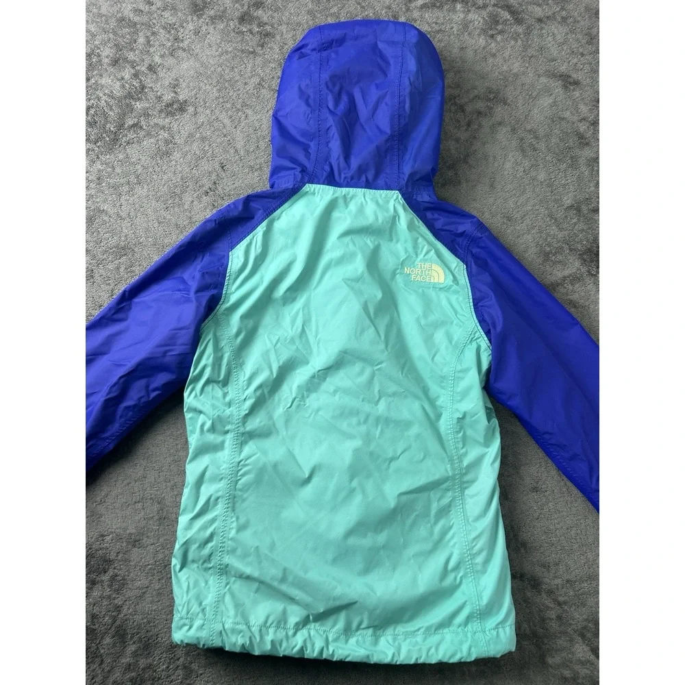The North Face Girls DryVent Color-block Hooded Rain Wind Jacket Size XS (6)